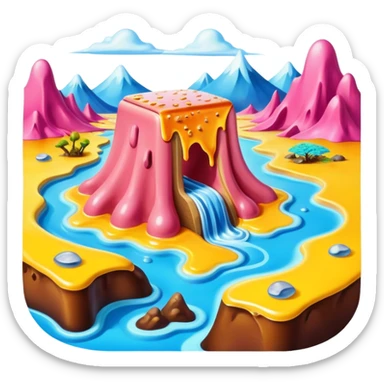 spam land surreal dali style melting landscape sticker