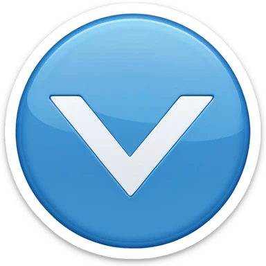 Give me a blue color round shape right emoji like verification tick sticker
