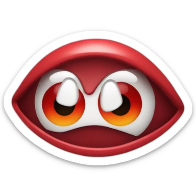 Red eyes smiling sticker