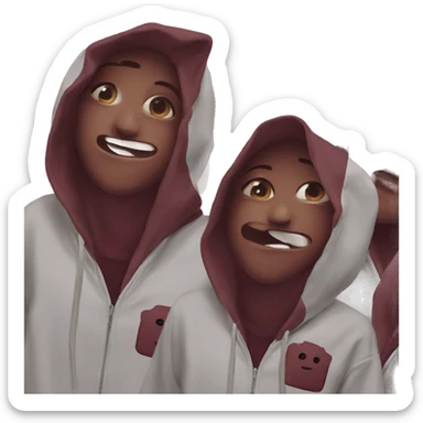 BOXY HOODIE wine color  sticker