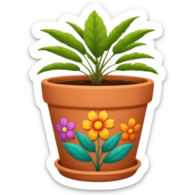 gardening plant pot color change sticker