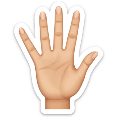 Hand holding up three fingers sticker