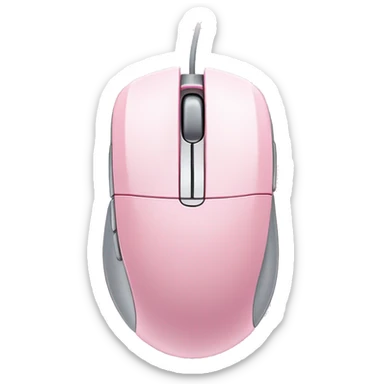 Pastel pink gaming computer mouse sticker
