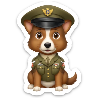 One brown Aussie dog military gear  sticker