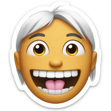 Face with bunny teeth sticker