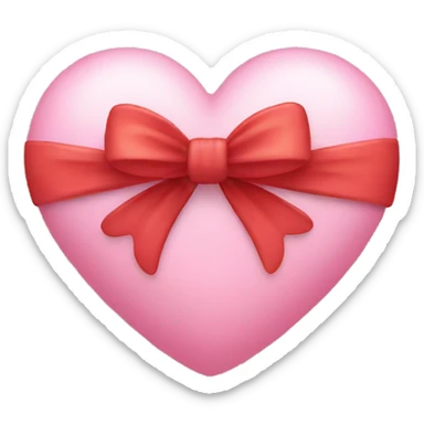 heart with a bow sticker