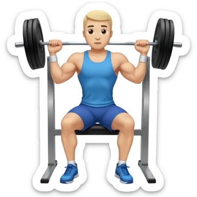 ligth man exercising on the gym sticker