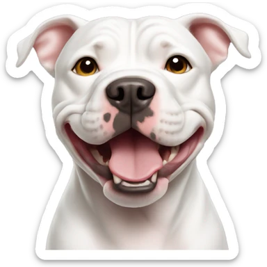 White pitbull sticker