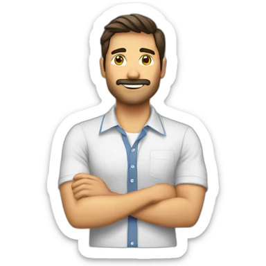 Viajero con camisa que tenga letras CNH  sticker