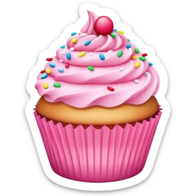pink cupcake  sticker