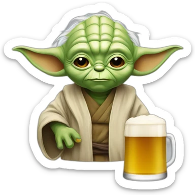 Yoda-bier sticker