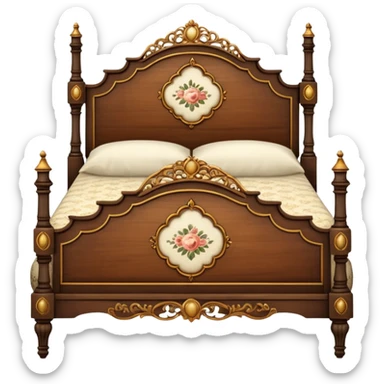 vintage antique old academia wooden aesthetic bed sticker