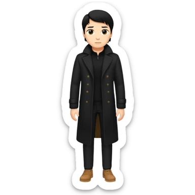 The Walking Man black hair all body sticker