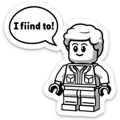 Caseoh as a one by one Lego brick, saying “I’ll find a way to blame that on sketch. Watch me”. sticker