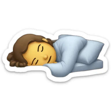 sleeping in front of pc sticker