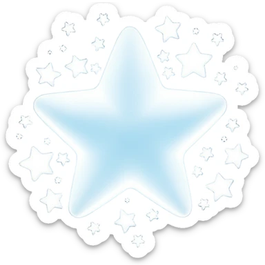 tiny white stars sticker