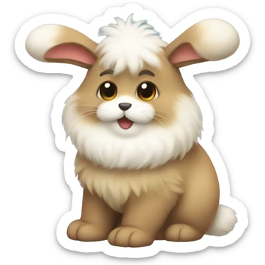 Fluffig kanin sticker