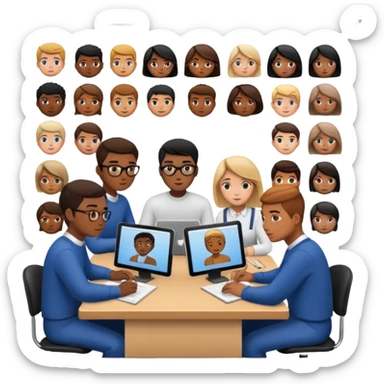 Birdseye view of large study space with students working separately add students sticker