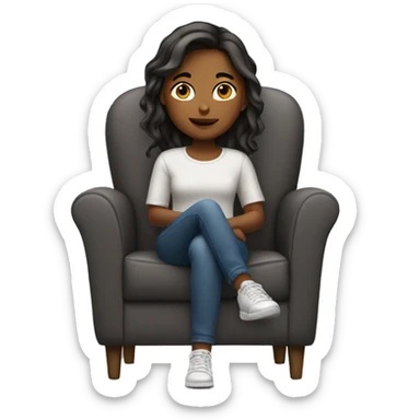Girl who sit in a Chair  sticker