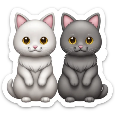 Gatinhos com laço  sticker