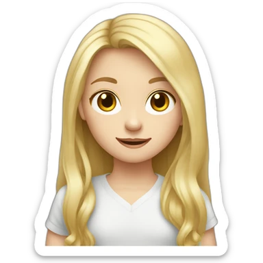 sophie, young pupil with long blond hair in vietnam sticker