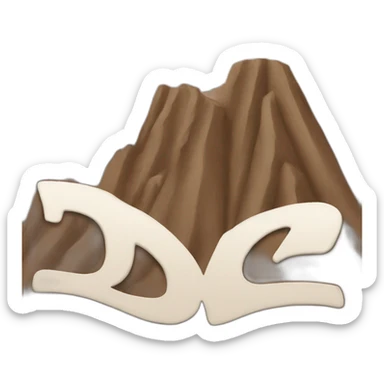 Brown Mountain with the initials DC sticker
