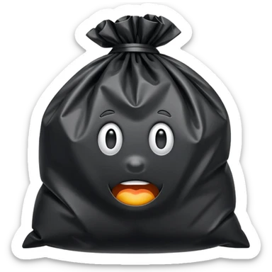 rubbish bag plain sticker