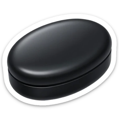 A black pill sticker