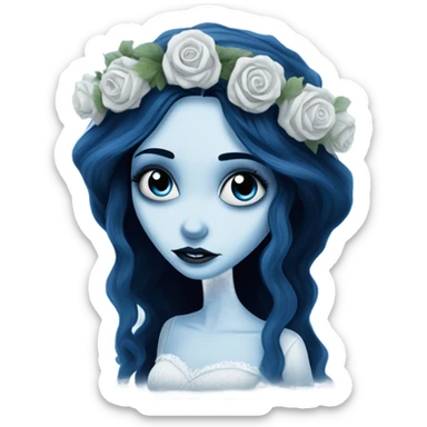 emily from corpse bride sticker