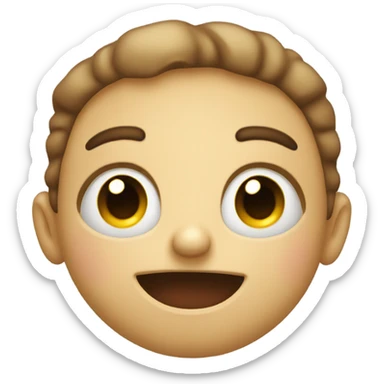 big eyes mouth closed puffy cheeks smiling tears in eyez sticker