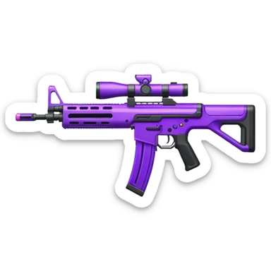  shooter game with this color purple  and neon green make it as an assult rifle sticker