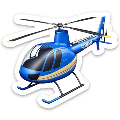 Robinson R44 - Robinson Helicopter Company (Model Year: 2021) (Iconic colour: Blue) sticker
