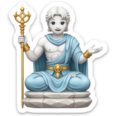 Statue of god solo leveling with big smile sticker