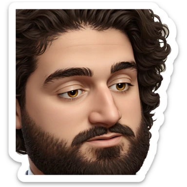 realistic portrait of a man sticker