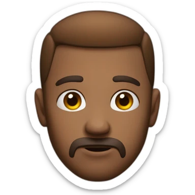 thousand yard stare face sticker