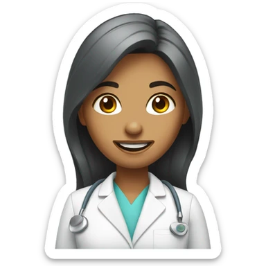 Young dentist woman sticker