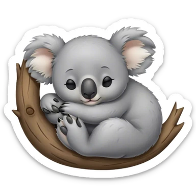 Koala sleeping and dreaming sticker