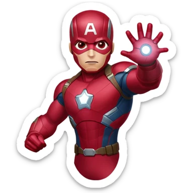 vision marvel body with red face from captain america: civil war sticker