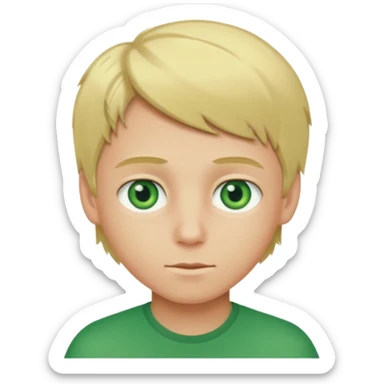 Chico rubio de ojos verdes sticker