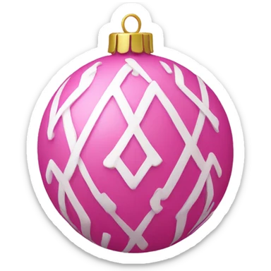 Pink ornament sticker