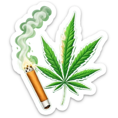 a joint burning all the way sticker