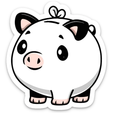 white piggy bank sticker