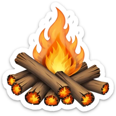Fogata de camping 32x32 png menos de un mega sticker