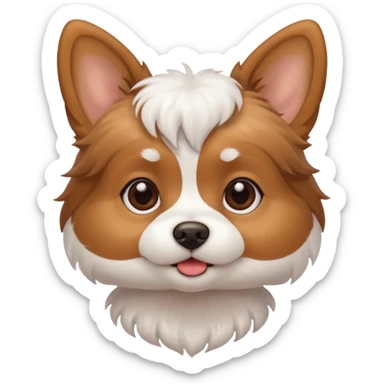 A pokie cutie dog sticker