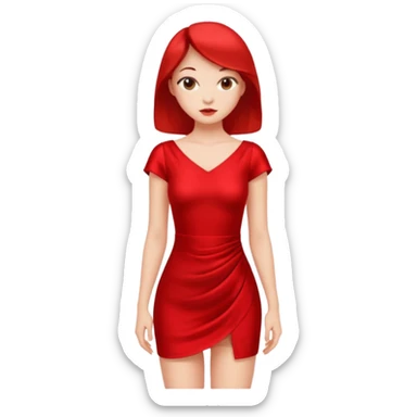 A Girl with hot short dress sticker