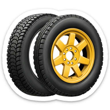 flat semi tire sticker