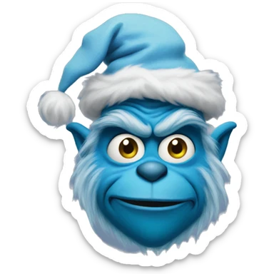 blue grinch sticker