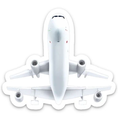 a330 white airplane sticker