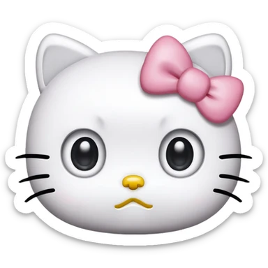 Hello kitty sad face  sticker