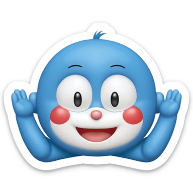 Doraemon sin orejas  sticker